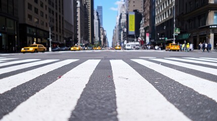 Pedestrian accident scene new york city realistic image urban environment ground level view safety awareness