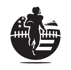 American football vector silhouette SH