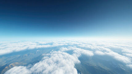 Naklejka premium Tranquil Sky with Soft, Fluffy White Clouds Scattered Across a Clear Blue Expanse, Evoking Calm and a Sense of Freedom.