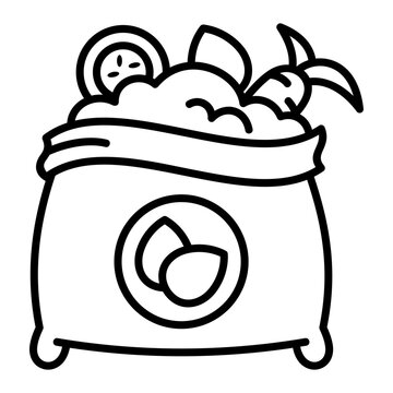bag of vegetables black and white clip art preview