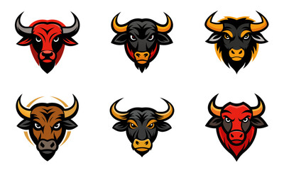 Naklejka premium African Buffalo head mascot logo design vector