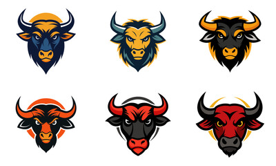 Naklejka premium African Buffalo head mascot logo design vector