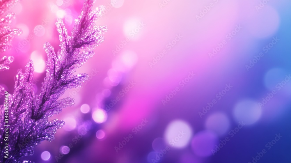 Poster Softly glowing bokeh effects create an enchanting lavender and blue gradient backdrop, providing ample copy space perfect for various design applications