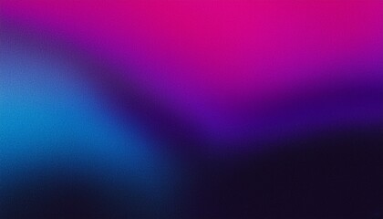 Fototapeta premium Grainy gradient vibrant poster background, purple blue pink black noisy texture banner, cover header backdrop design