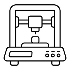 Modern design icon of 3d printer