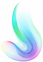 Original Vector Fluid Colorful Gradient Round Line Decorative Elements