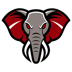 Obraz premium African Elephant head mascot logo design vector
