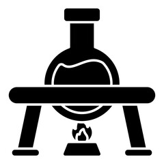 An editable design icon of chemical reaction