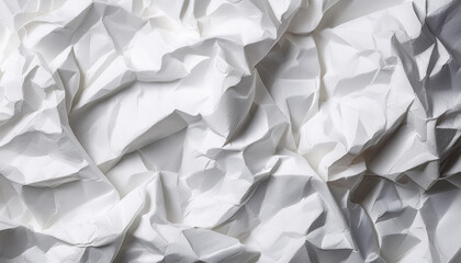 Obraz premium white crumpled paper texture background white recycled craft paper texture as background