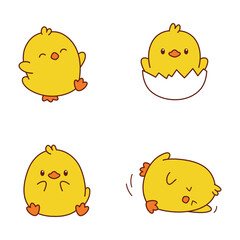 Cute and adorable chick illustration