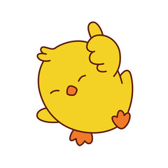 Cute and adorable chick illustration