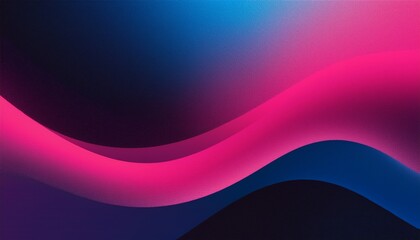 Magenta pink blue black abstract color gradient wave background grainy texture banner website header poster design