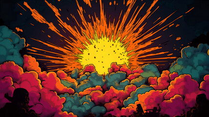 comic or cartoon lik eexplosion