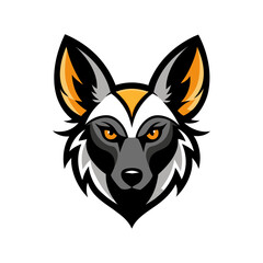 Obraz premium African Wild Dog head mascot logo design vector