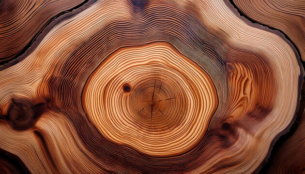 wood larch texture of cut tree trunk close up wooden pattern generative ai