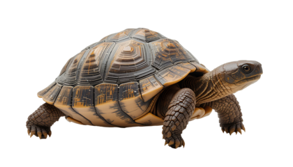 Close-Up of a Tortoise Walking With Natural Textures