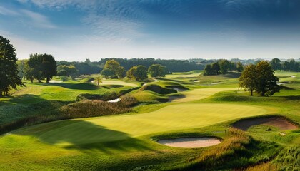 Naklejka premium golf course in the fields