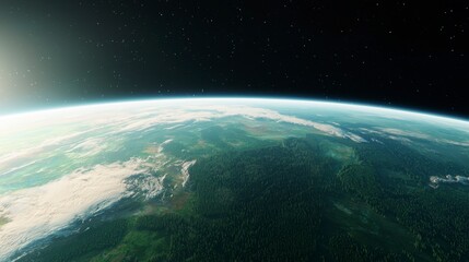 Fototapeta premium Highly Detailed Close-Up of Earth's Surface Captured from Space