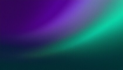 Fototapeta premium Purple green grainy gradient background dark noise texture wide banner header poster design