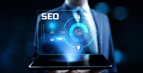 SEO Search engine optimisation digital internet marketing concept.