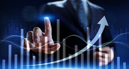Business Growth and Data Trends Illustrated with Interactive Analytics.