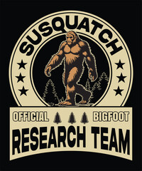 Obraz premium sasquatch official bigfoot graphic design