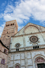 The Cathedral of Assisi, dedicated to San Rufino, is the main church in Assisi, Italy. Cathedral of San Rufino-majestic church in the Umbrian Romanesque style