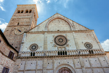 The Cathedral of Assisi, dedicated to San Rufino, is the main church in Assisi, Italy. Cathedral of San Rufino-majestic church in the Umbrian Romanesque style