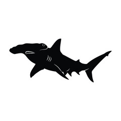 Majestic Hammerhead Shark Silhouette Vector