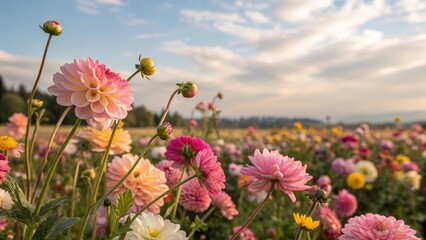 Fototapeta premium spring-or-summer-close-up-floral-field