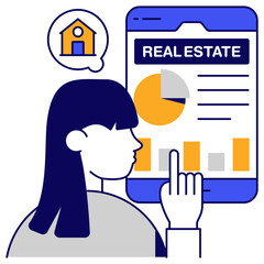 An icon design of property analytics