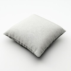 Light Grey Square Cushion, Soft Textured Fabric, Home Decor Pillow