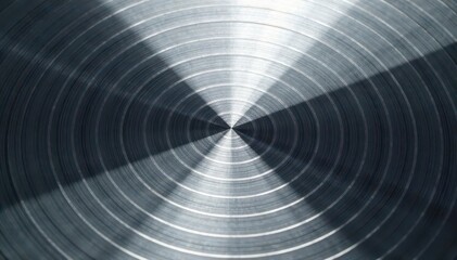 Obraz premium Circular brushed metal, radial lines, metallic sheen, circular, pattern