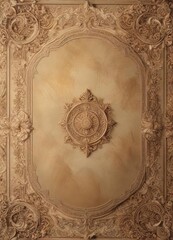 Antique style paper background with intricate design,  parchment paper,  paper pattern,  vintage style