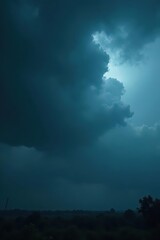 Fototapeta premium Dark, brooding clouds gather, heavy with rain , windy, sky, cumulonimbus