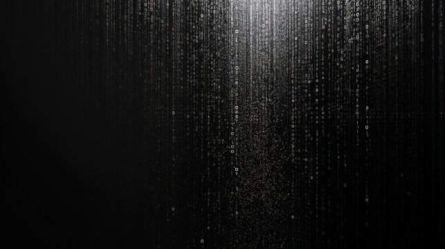 Digital Rain: Abstract Binary Code Background