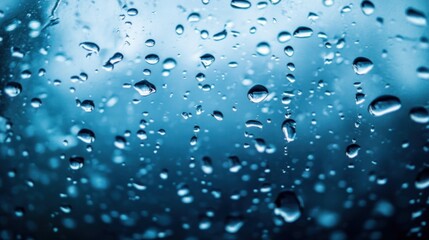 Rainy Day Abstract: Raindrops on Glass