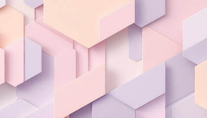 Abstract Pastel Hexagon Geometric Pattern Design