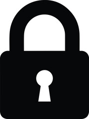 Padlock icon vector illustration. Flat design style eps 10.
