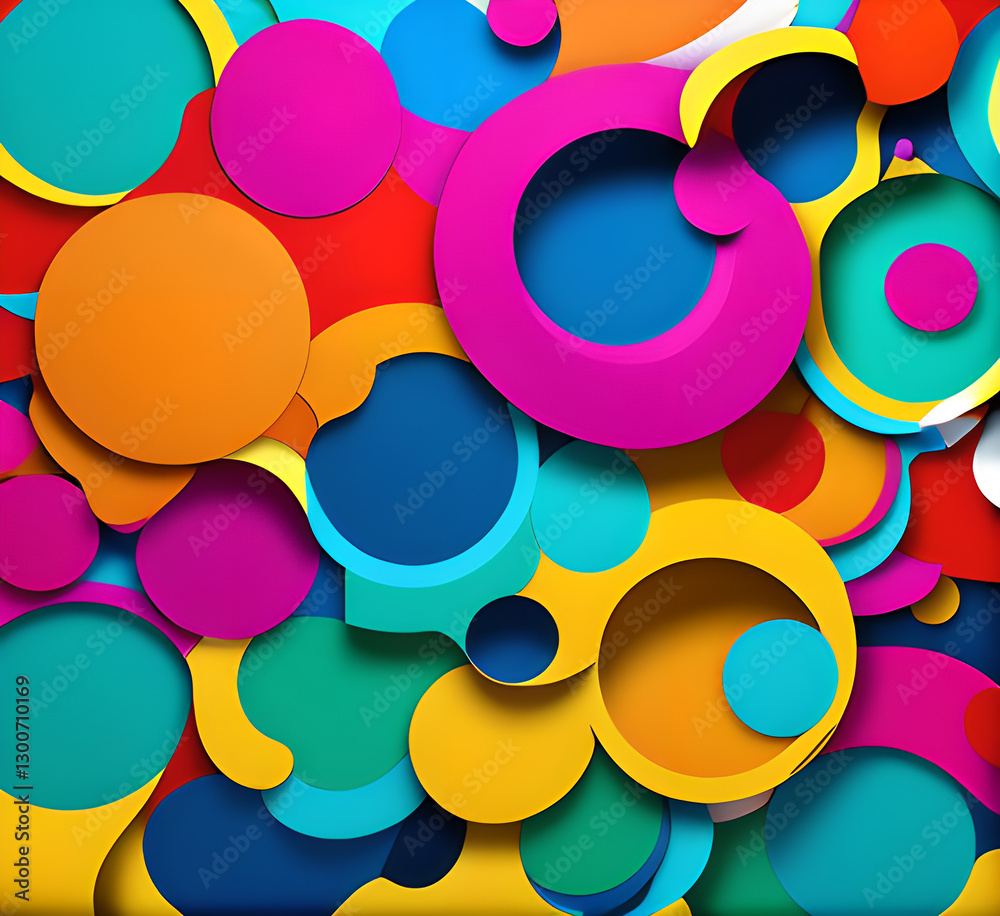 Fototapete this colorful illustration features vibrant abstract layers that flow and swirl gracefully across a 