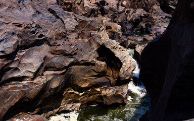 Kaveri River Narrowing Through the Mekedatu Granite Gorge
