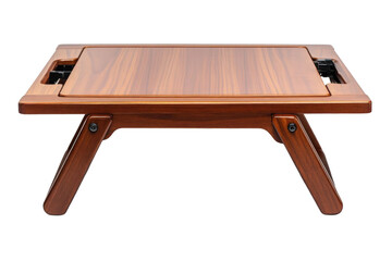 Brown Wooden Laptop Desk With Foldable Legs Isolated On Transparent Background