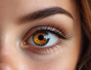 Obraz premium Amber Eye Close-Up