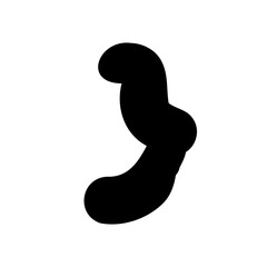 Bold right brace symbol in outline hand drawn style. Vector illustration isolated on white background. For typography, font, shop, logo, alphabet, sales, signboard, education, branding, presentation.