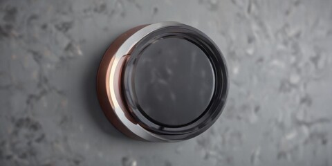 Geometric forms blend into a stylized button shape, evoking a sense of modernity and sophistication,  design,  geometric,  shape