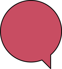 pink, speech bubble