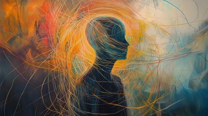 Abstract Mindscape: An Artistic Interpretation of Mental Processes