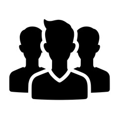 Silhouette of three male figures representing teamwork, collaboration, and community