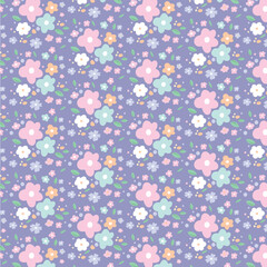Vintage floral with tiny flowers pattern background