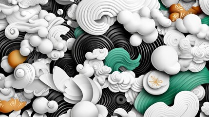Abstract Black White Paper Texture Background Design